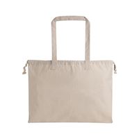 SHOPPER IN COTONE CON CHIUSURA A STROZZO